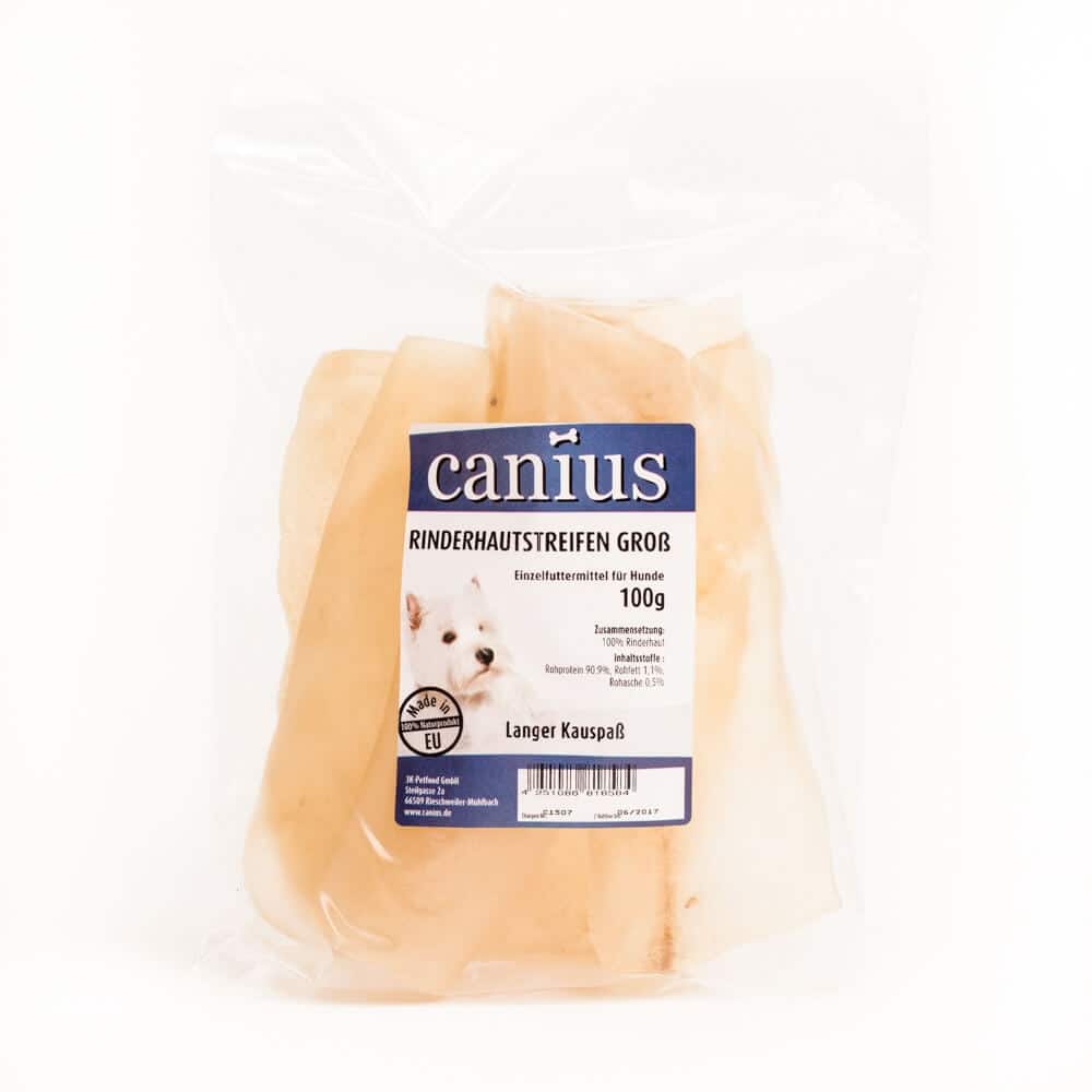 Canius  Hundesnacks Rinderhautstrei.Groß  8 x 100g