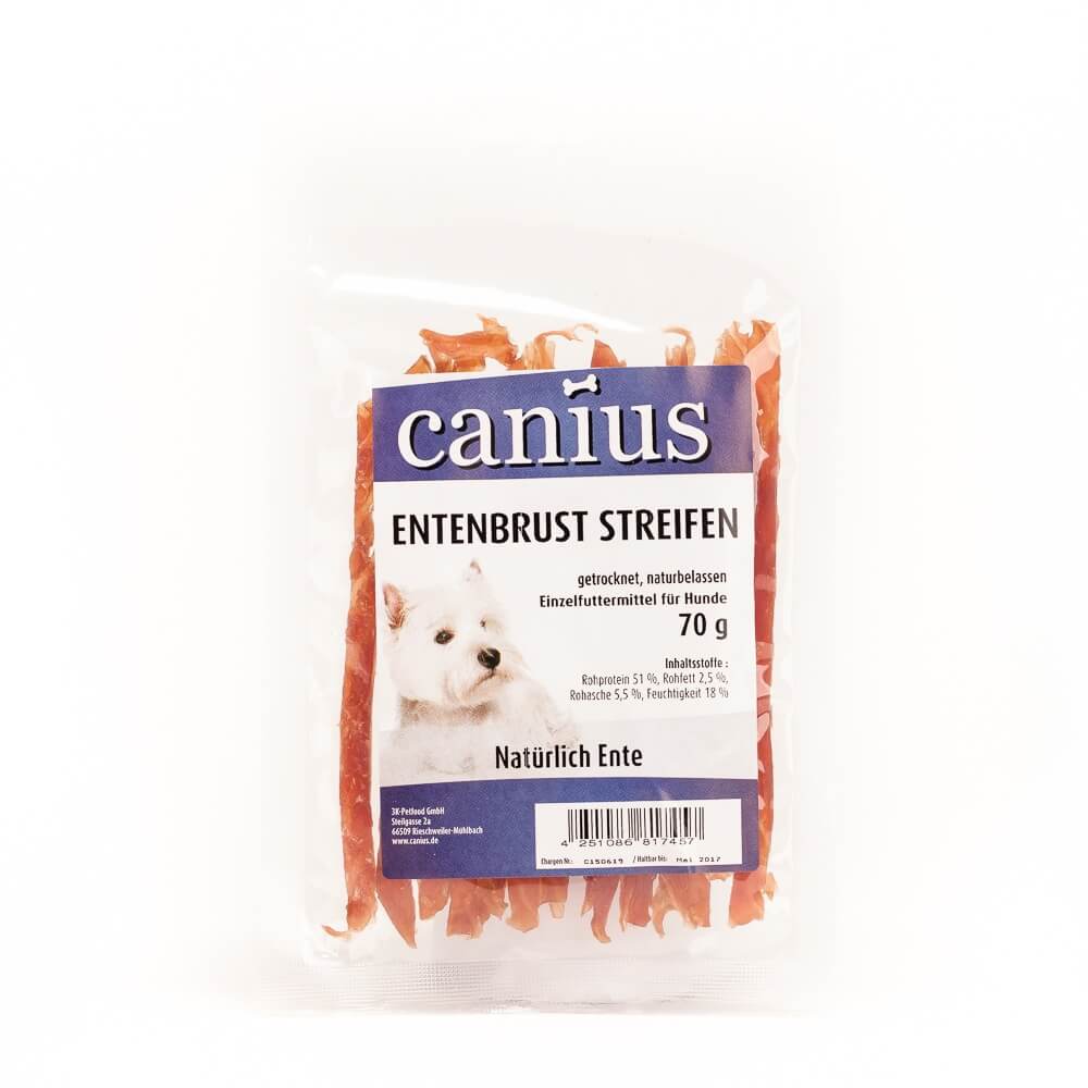 Canius Hundesnacks Entenbrust Streifen 12x 70g