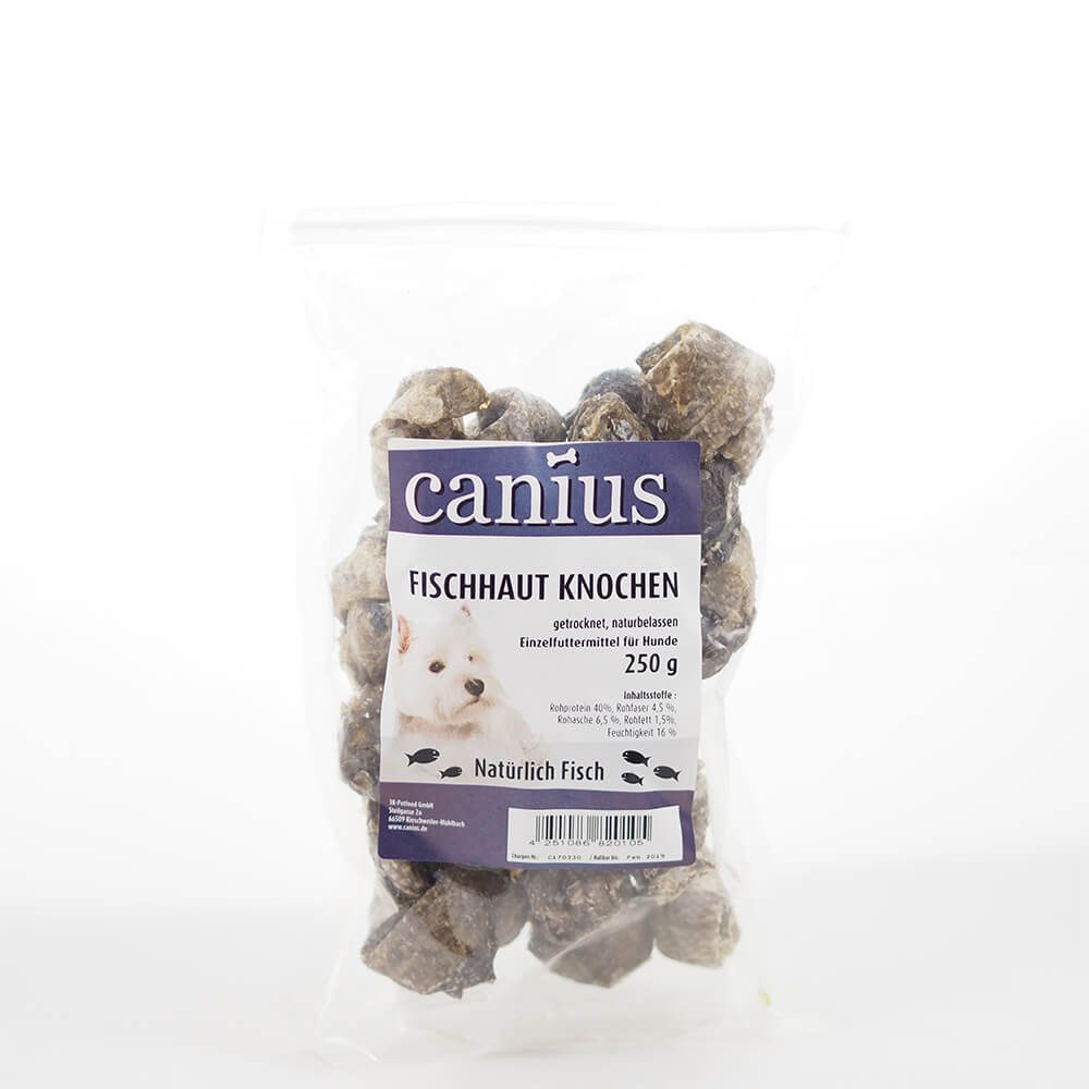 Canius Hunde Snacks Fischhaut Knochen 5x 250 g