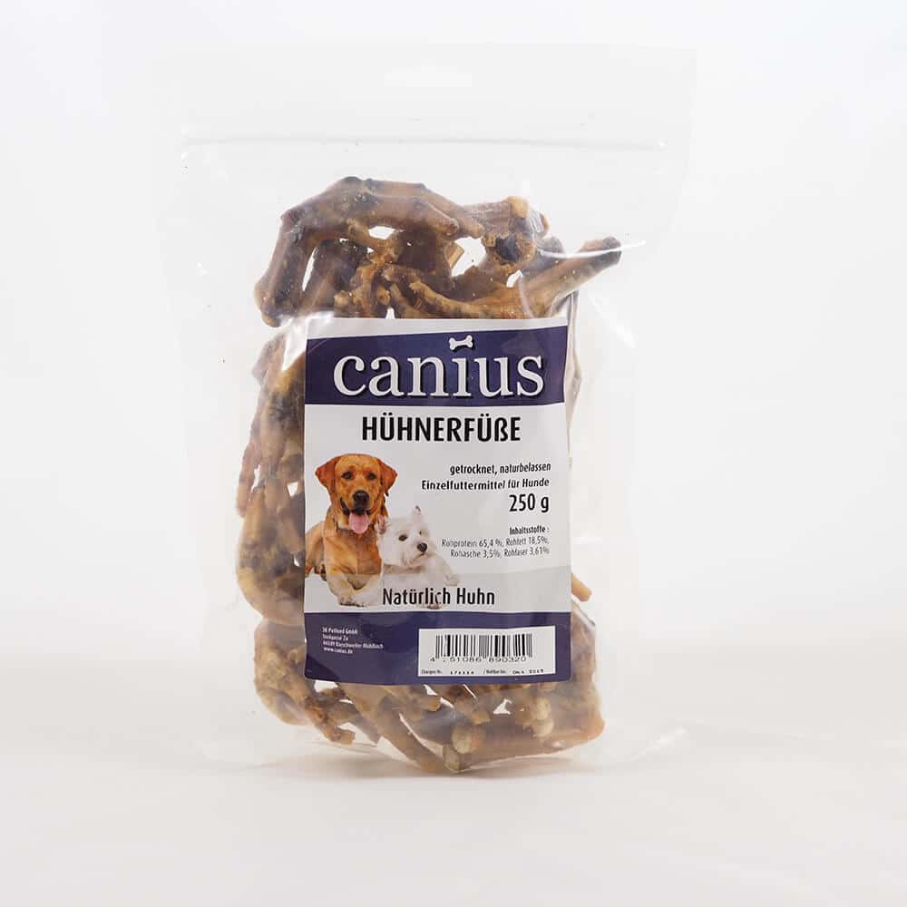 Canius Hunde Snacks Hühnerfüße 6x 250g