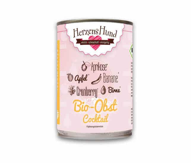 HerzensHund Nassfutter für Hunde BIO Obstcocktail vegan