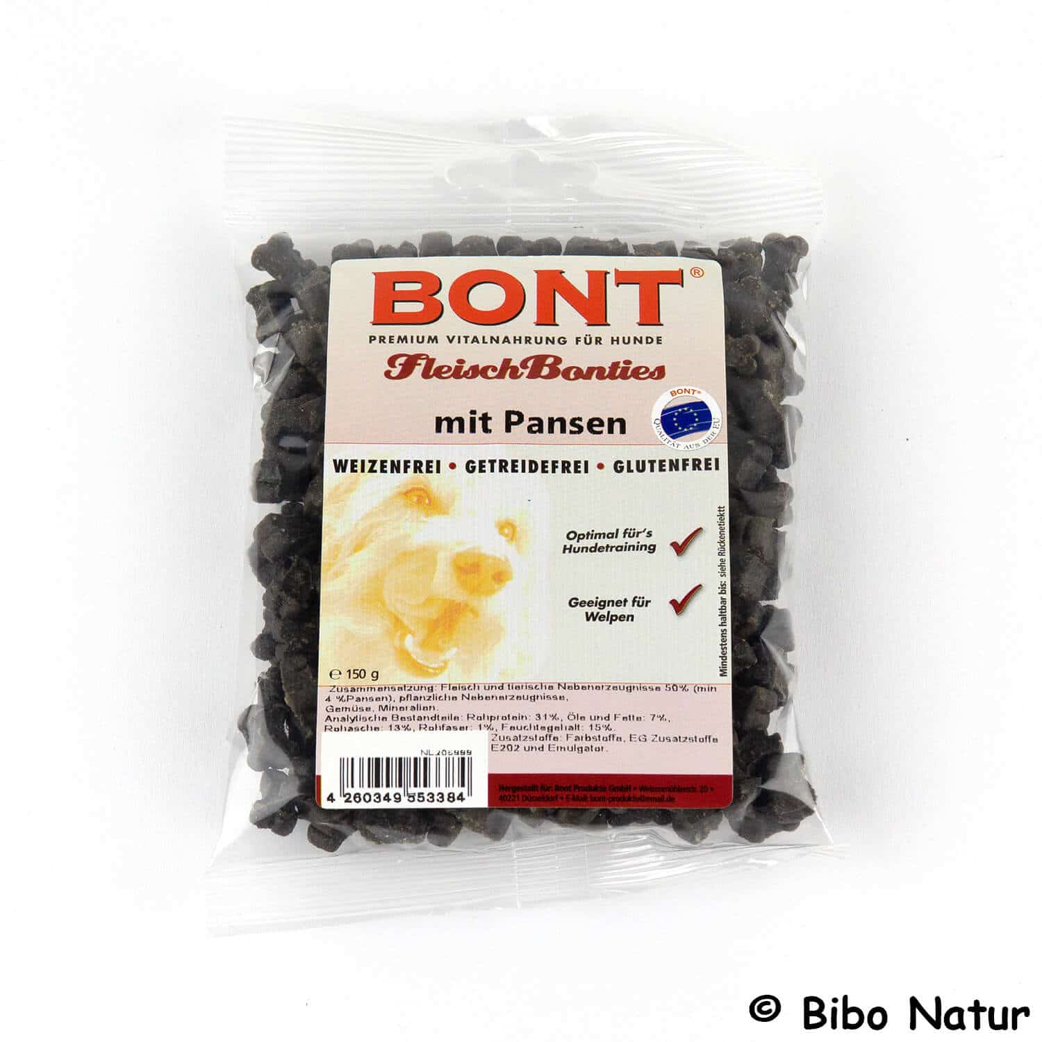 Bonties Fleisch Hunde Leckerlie - Hunde Snacks im Verschiedenen Sorten - 500g, Pansen