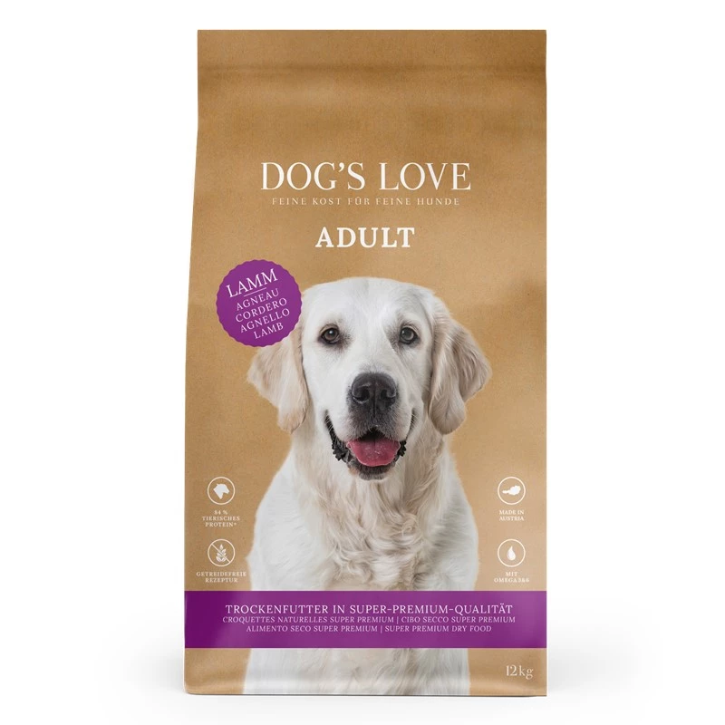 Dog´s Love Trockenfutter für Adult Hunde Lamm - 12kg