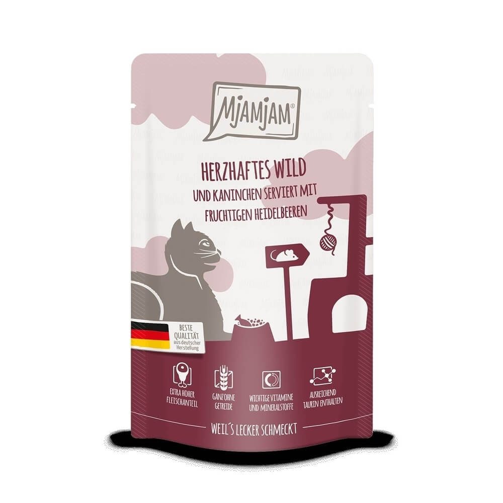 MjAMjAM Katzen Nassfutter herzhaftes Wild und Kaninchen - 800g