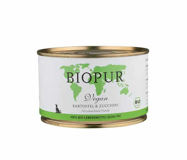 BIOPUR Nassfutter für Hunde Bio Vegan, Kartoffel & Zucchini