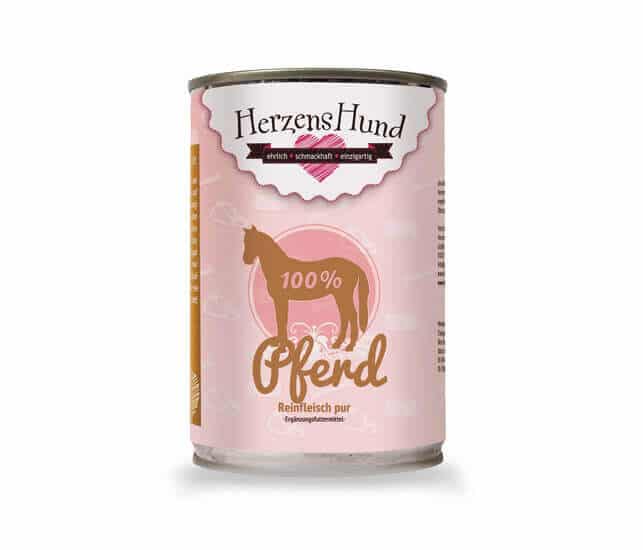 HerzensHund Nassfutter für Hunde Pferd Reinfleisch pur 400g - 400g