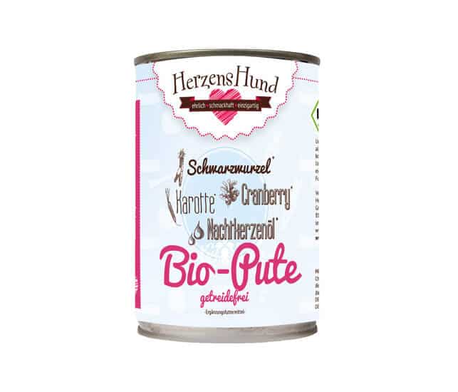 HerzensHund Nassfutter für Hunde BIO Pute Getreidefrei