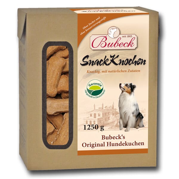 BUBECK Snacks für Hunde HUNDEKUCHEN Die klassische Snack Knochen - 10kg
