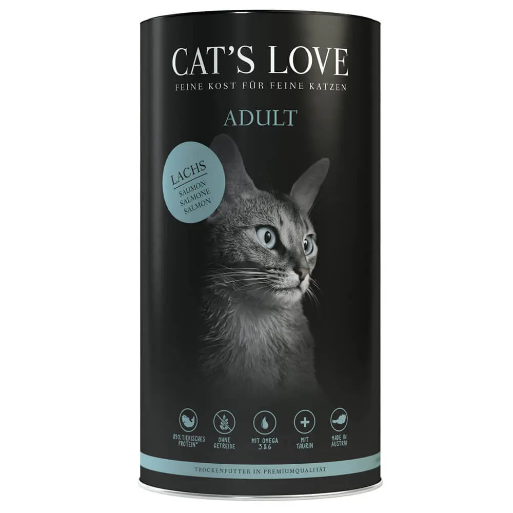 Cat’s Love - Katzen Trockenfutter - Adult Lachs (getreidefrei) - Sparpaket: 12 x 400g