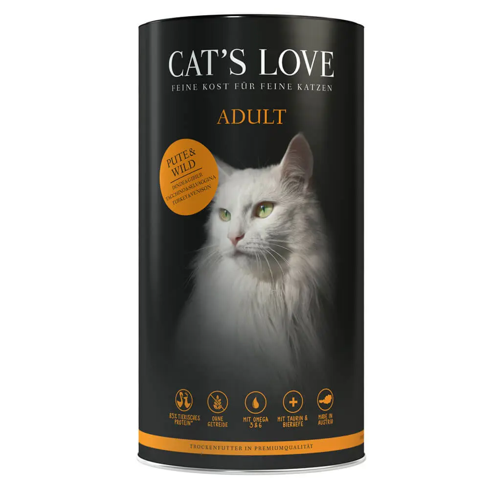 Cat’s Love - Katzen Trockenfutter - Adult Pute und Wild (getreidefrei) - 400g