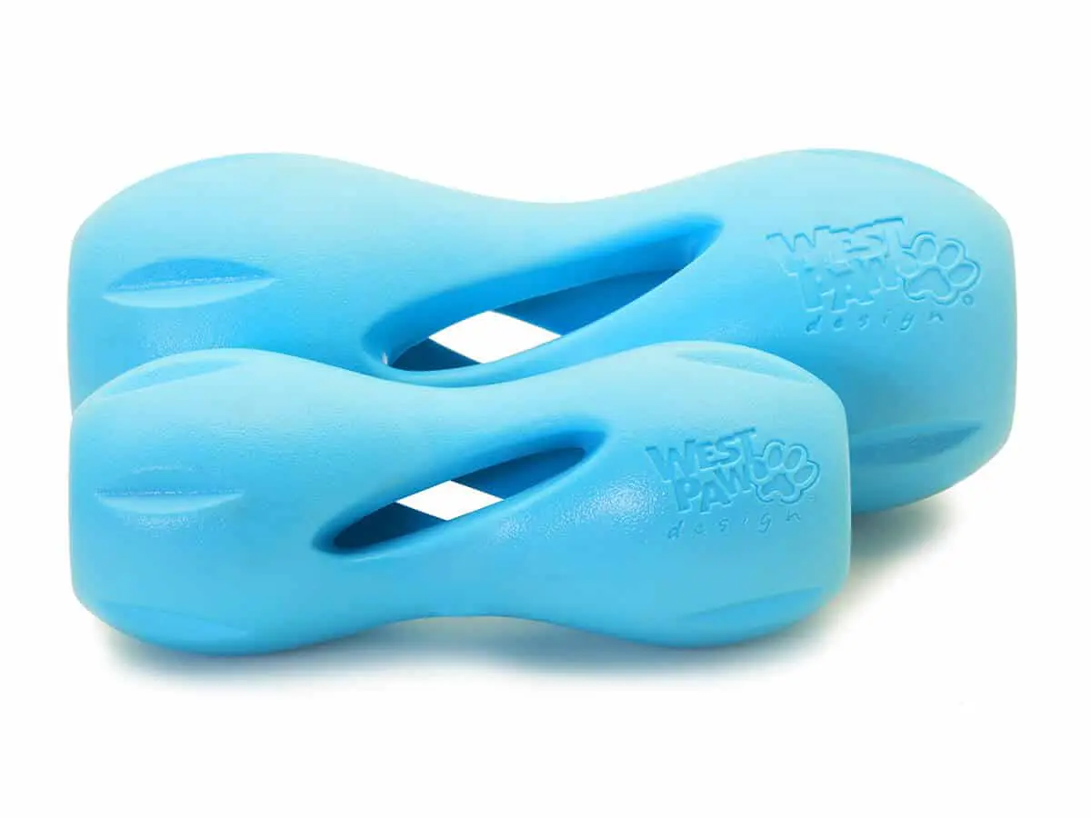 West Paw Hundespielzeug Qwizl (Zogoflex) - Blau, Large