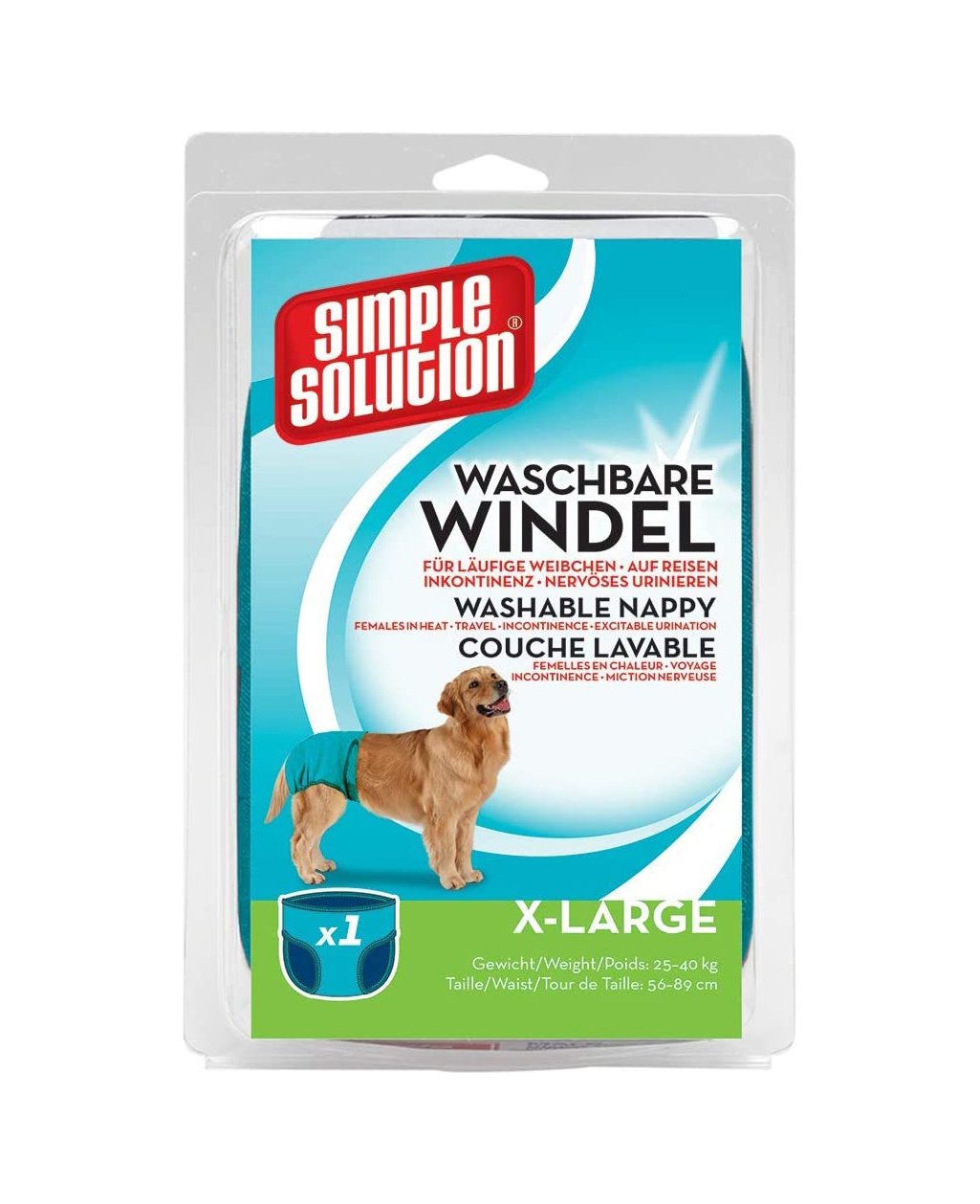 Simple Solution - Hundewindeln waschbare Windeln Xlarge 56-90 cm