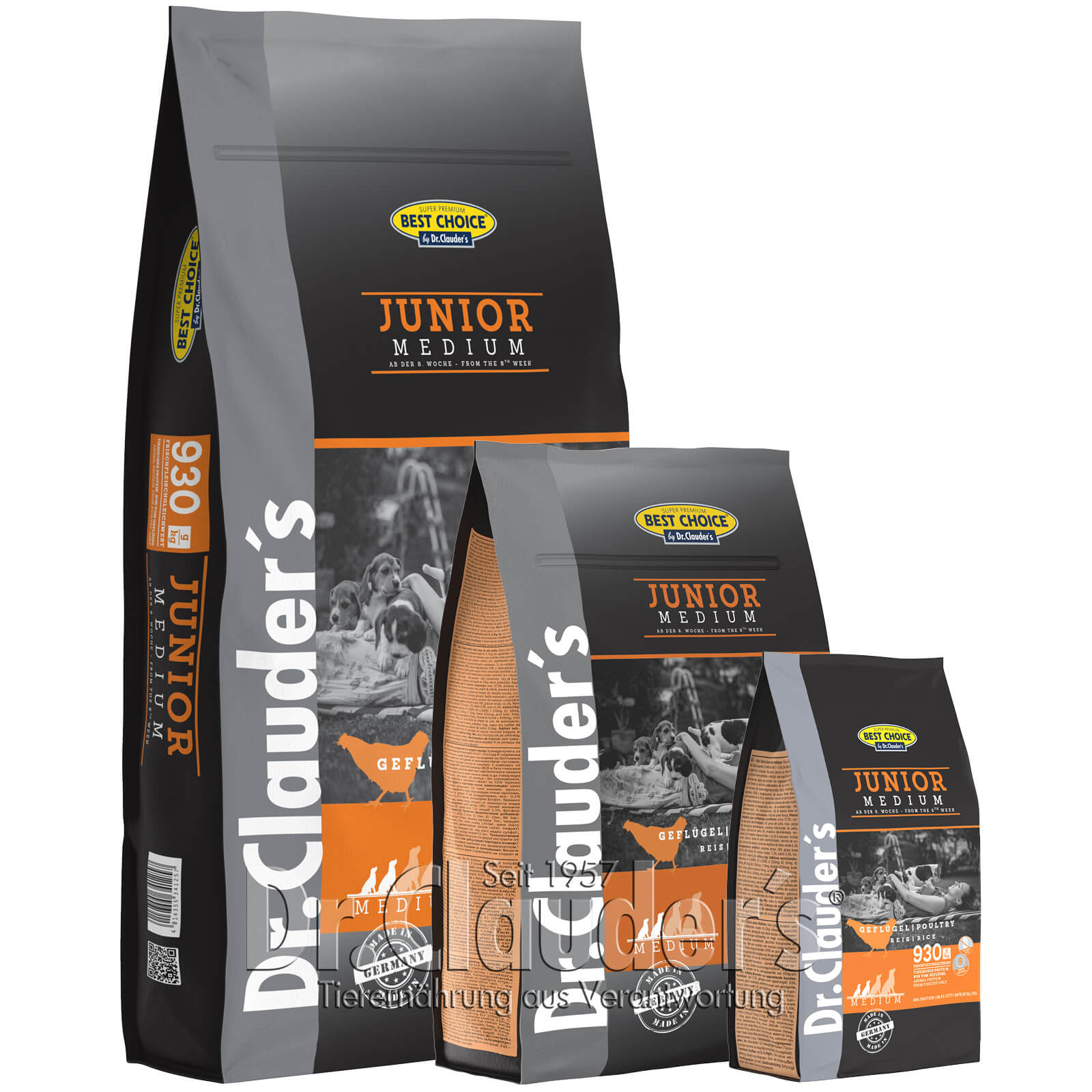 Dr Clauder Best Trockenfutter für Hund Choice Junior Medium - Sparpaket: 2 x 12,5kg