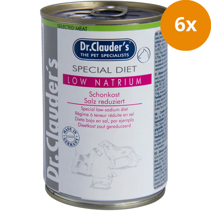 Dr. Clauder’s Nassfutter für Hund Special Diet Low Natrium 6 x 400g
