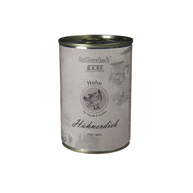 Dr.Clauder’s BARF Hühnerdieb Komplett Menü Hundenassfutter - Sparpaket: 6 x 400g