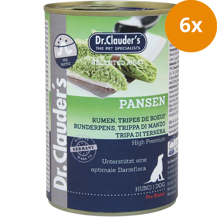 Dr Clauder Nassfutter für Hund Selected Meat Pansen 6 x 400g - Sparpaket: 6 x 400 g