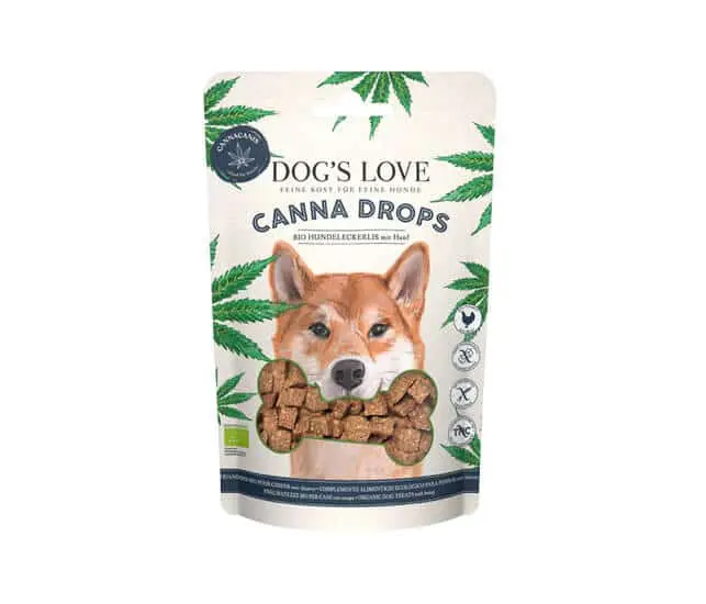 Dog`s Love Bio Canna Drops Hundesnack Geflügel Hanf 150g