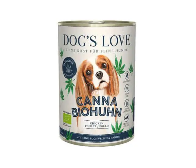 Dog`s Love Bio Canna Nassfutter für Hunde Huhn mit Hanf 400g