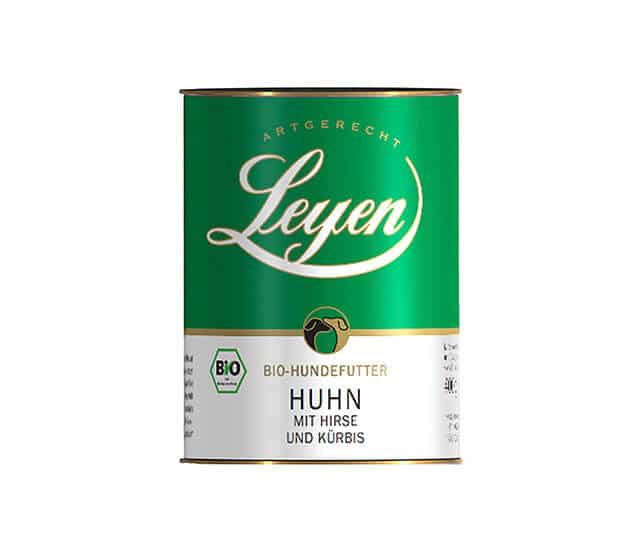 Leyen Bio Nassfutter für Hunde Huhn mit Hirse und Kürbis - 400g