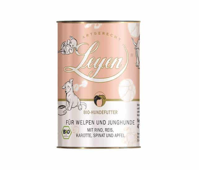 Leyen Nassfutter für Hund für Welpen und Junghunde mit Rind - 800g