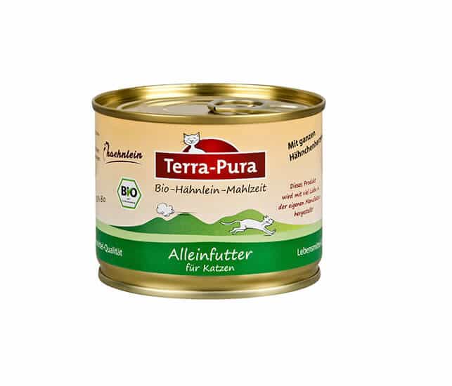 Terra-Pura Bio Nassfutter Hähnlein (Katze) - Sparpaket: 4 x 200g
