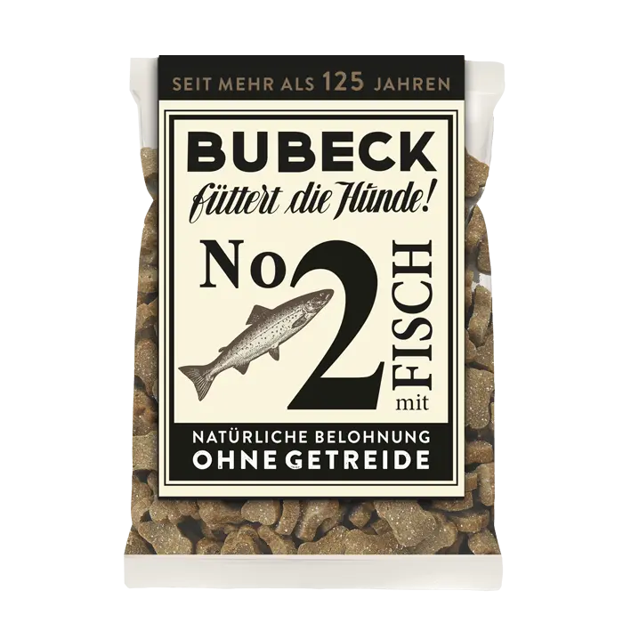 BUBECK Snacks für Hunde - No. 2 mit Fisch - getreidefrei - Hundekuchen 210g