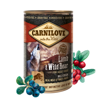 Carnilove Nassfutter für Hunde Adult Dose Lamm & Wild Boar 400g