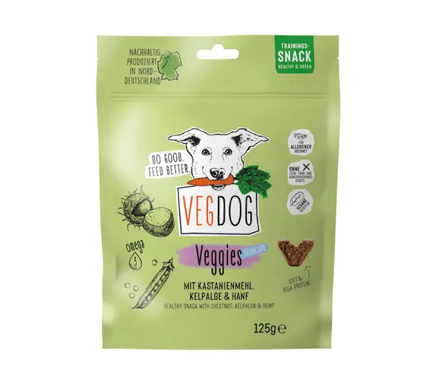 VegDog VEGGIES skincare - Hunde Snack mit Kelpalge und Hanf