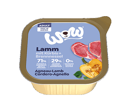WOW Hunde Nassfutter ADULT LAMM MIT KÜRBIS