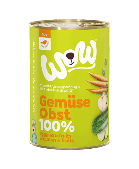 WOW Nassfutter für Hunde 100 % GEMÜSE & OBST