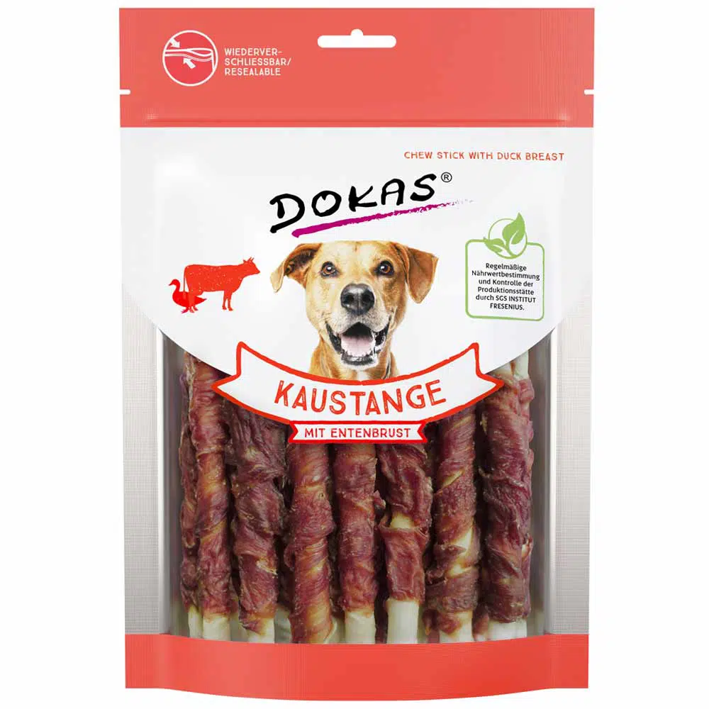 DOKAS Hundesnacks Kaustange mit Entenbrust 200g