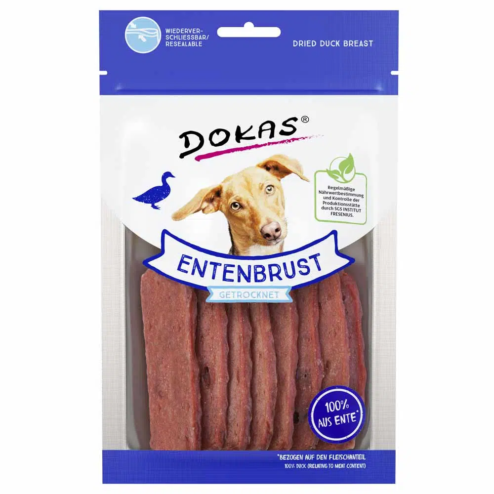 DOKAS Hundesnacks Entenbrust getrocknet 70g