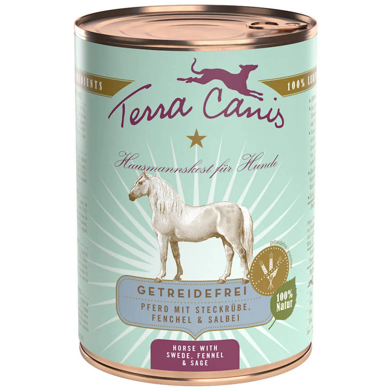 Terra Canis Nassfutter für Hunde Getreidefrei Pferd - 800g