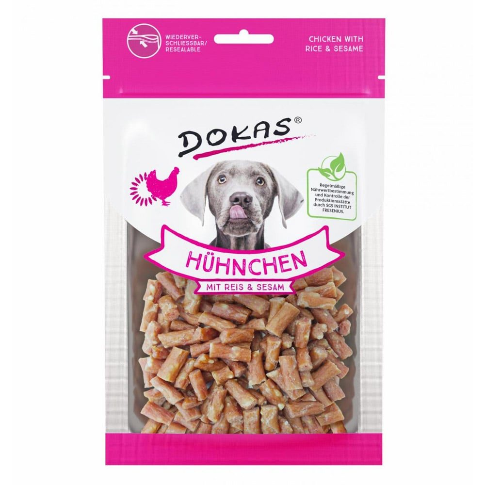 DOKAS Hundesnack Hühnchen mit Reis & Sesam 70g