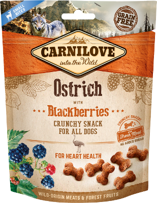 Carnilove Snacks für Hunde Crunchy Ostrich with Blackberries 200g