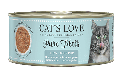 Cat’s Love - KATZEN NASSFUTTER - PURE FILETS LACHS 100g - Sparpaket: 6 x 100g