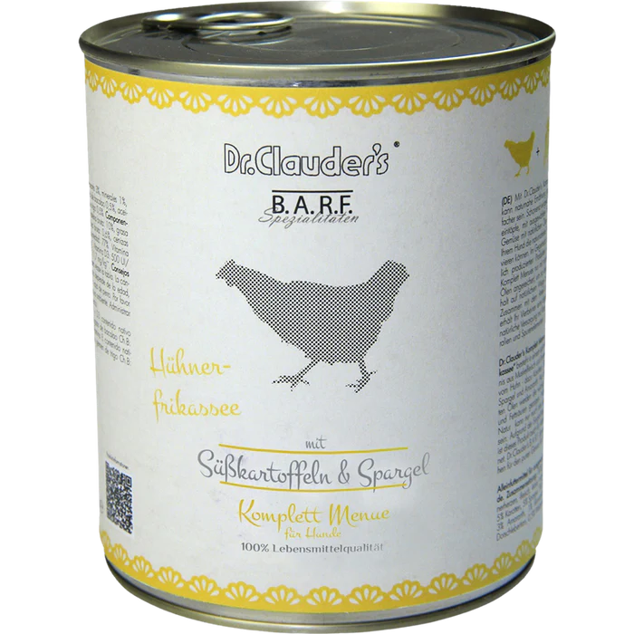 Dr.Clauder’s BARF Komplettmenü Hühnerfrikassee 6 x 400g - Sparpaket: 6 x 800 g