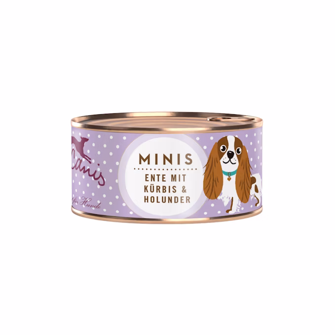 Terra Canis Nassfutter für Hunde Mini Ente mit Kürbis & Holunder - Sparpaket: 18 x 100g