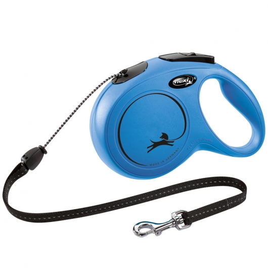FLEXI Rollleine New CLASSIC Seil - 8m, bis 20kg Blau