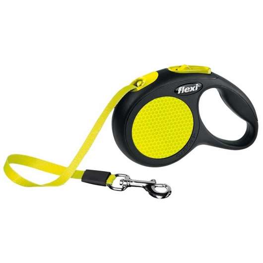 Flexi New Classic Neon Gurt-Roll-Leine S / Gelb