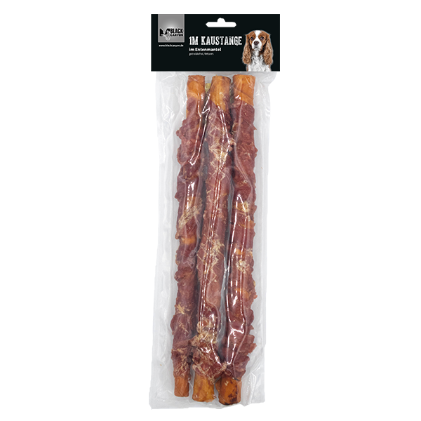BLACK CANYON DOG 1 m Kaustange mit Ente – Kausnack für Hunde (315 g)