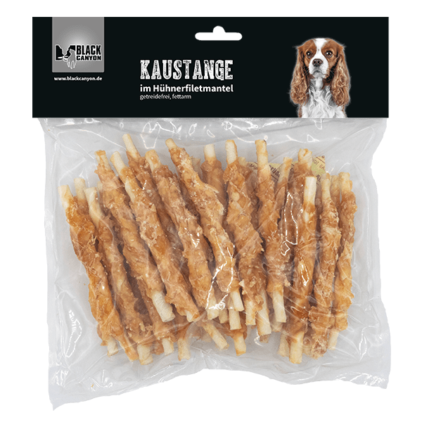 BLACK CANYON DOG Kaustange im Hühnerfiletmantel – Kausnack für Hunde