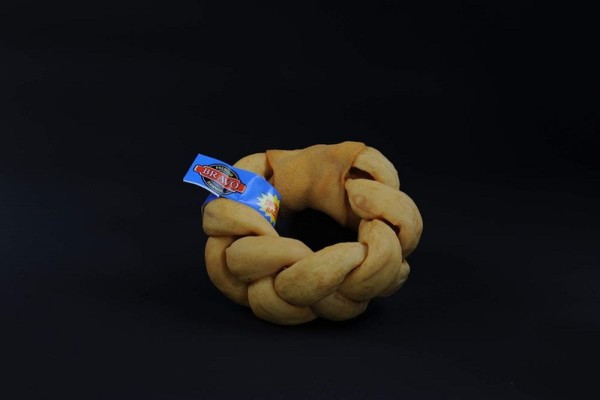 LN Donut geflochten Bacon 12-15 cm (5-6 Zoll) – Leckerer Kauspaß für Hunde