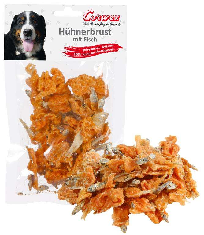 Corwex Hühnerbrust mit Fisch – 70 g