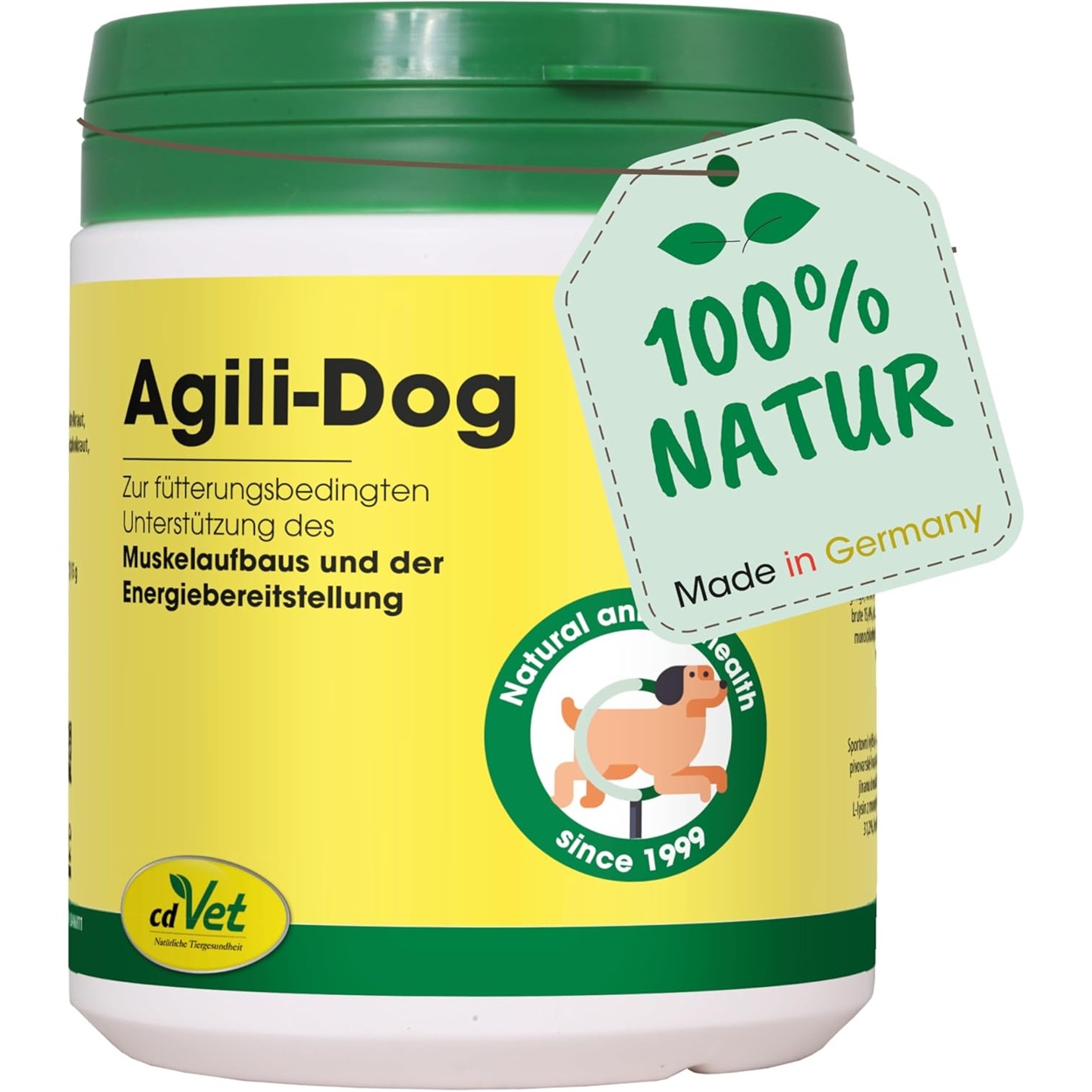 Agili-Dog – Natürliches Ergänzungsfuttermittel für aktive Hunde - 600g