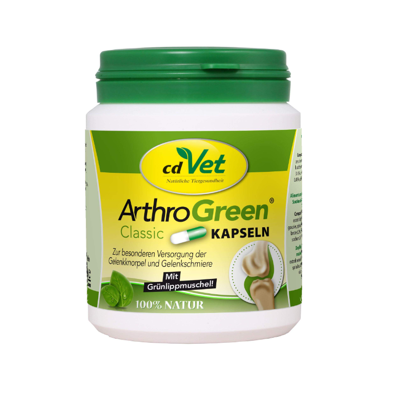 ArthroGreen Classic – Gelenkunterstützung für Hunde und Katzen - 100 Kapseln