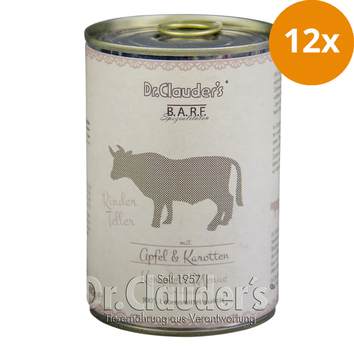 Dr. Clauder’s BARF Komplettmenü Rinderschmaus 6 x 400g - Sparpaket: 12 x 400 g