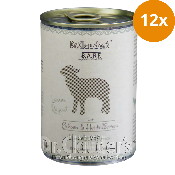 Dr.Clauder’s BARF Komplettmenü Lammragout 6 x 400g - Sparpaket: 12 x 400 g