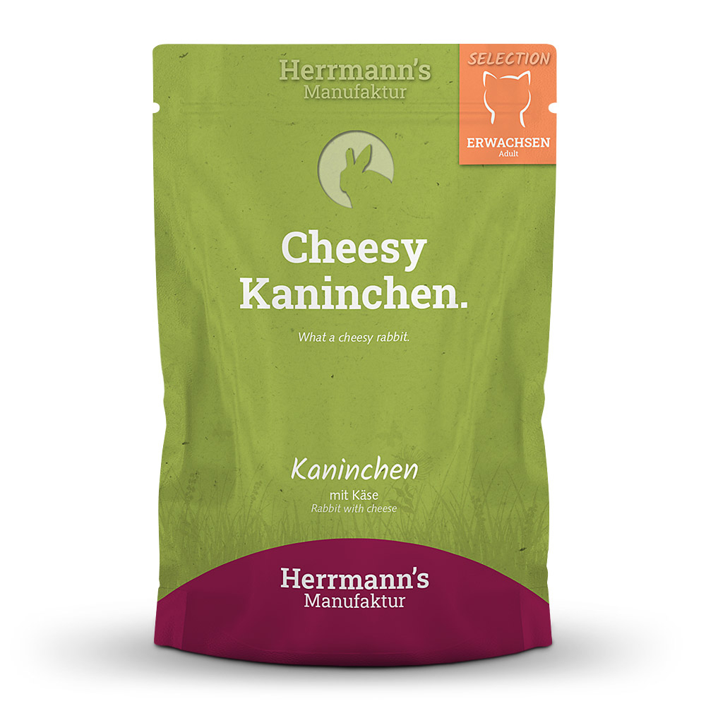 Herrmann's | Kaninchen und Käse | Selection Adult | 12 x 100 g