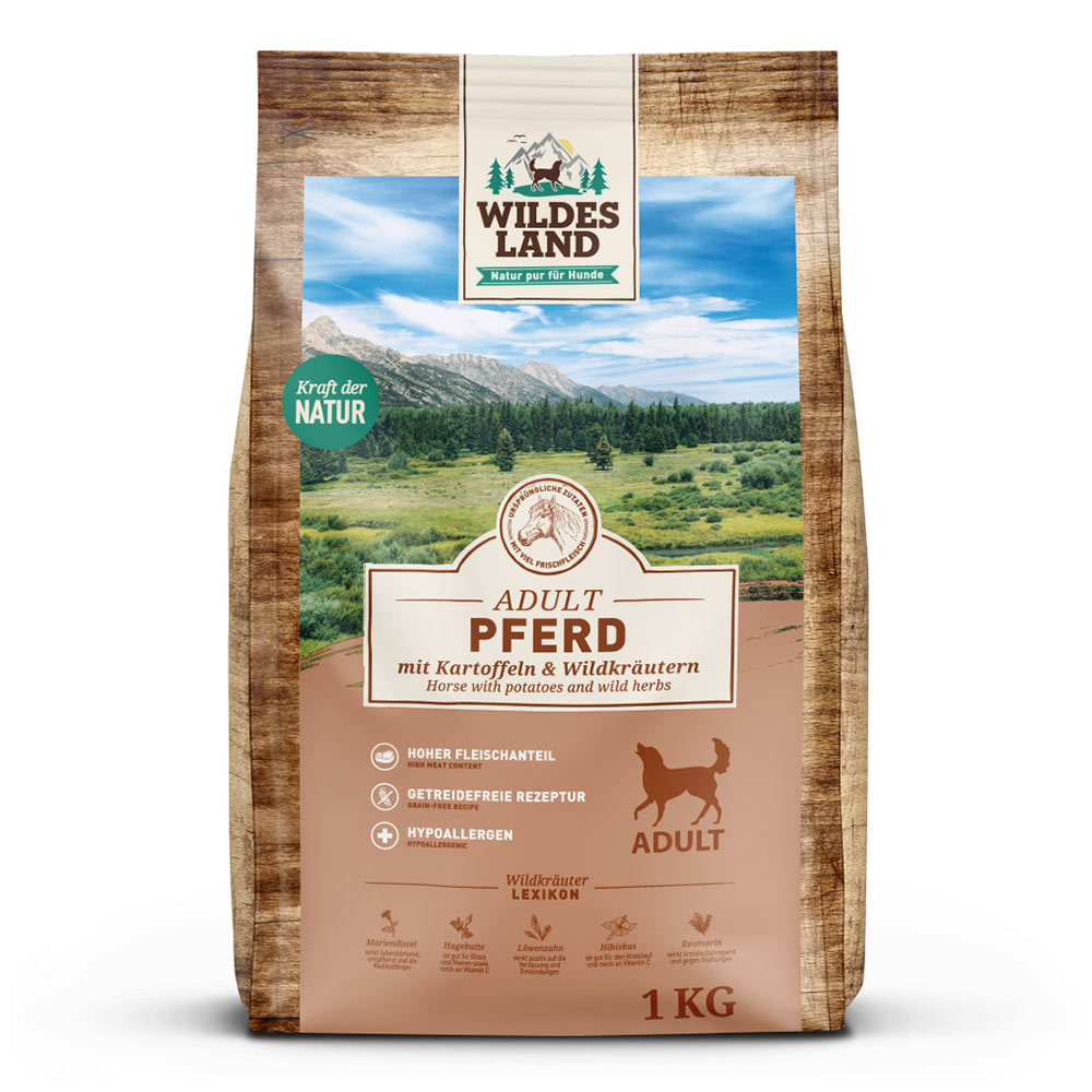 Wildes Land | Pferd mit Kartoffel | Classic Adult | 4 x 1 kg